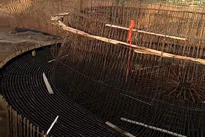 丰满砼烟囱新建施工现场