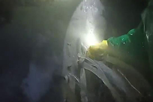 丰满消防水池堵漏现场